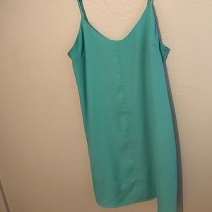 electric blue flow dress